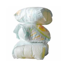 A stack of diapers.