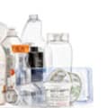 A group of plastic containers.
