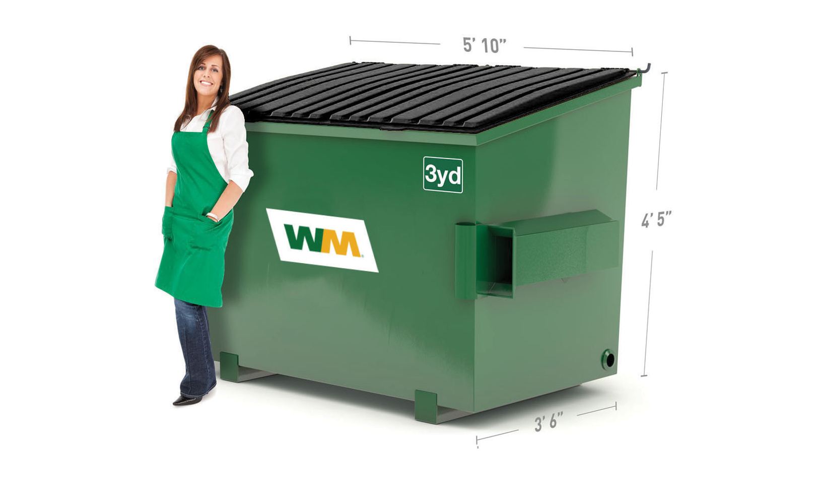3 Yard Commercial Dumpster
