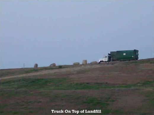 Truck on landfill