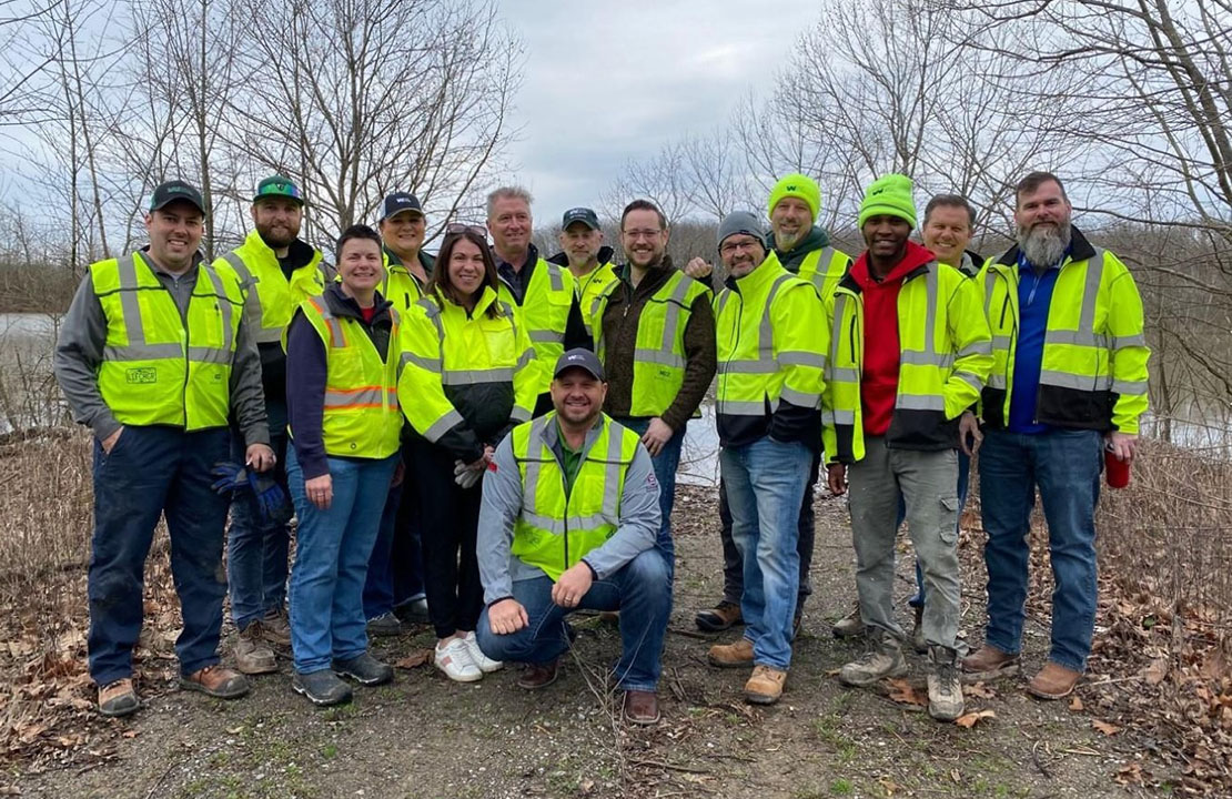 WM area leaders participated in a service day at the Wildlife Habitat Council Silver Certified Habitat.