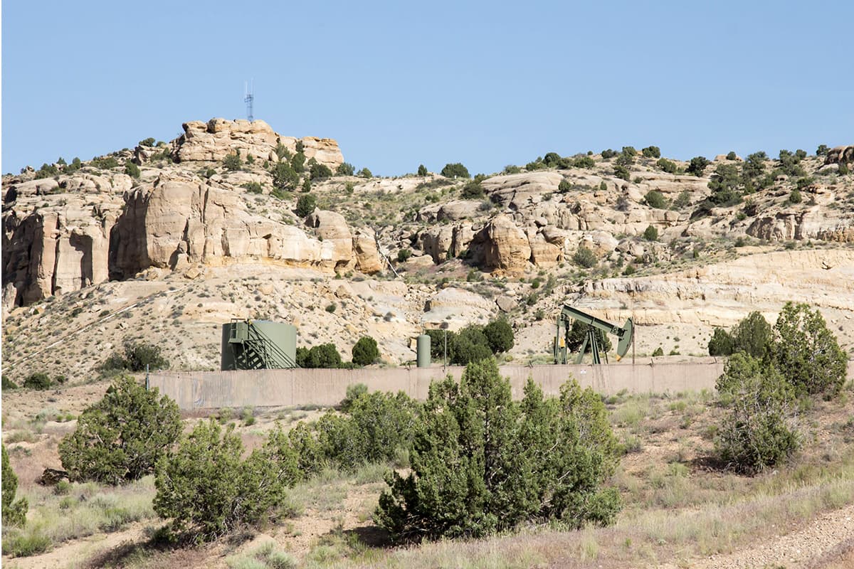 Rocky hillside in Farmington, New Mexico. WM offers garbage and trash services in Farmington, NM