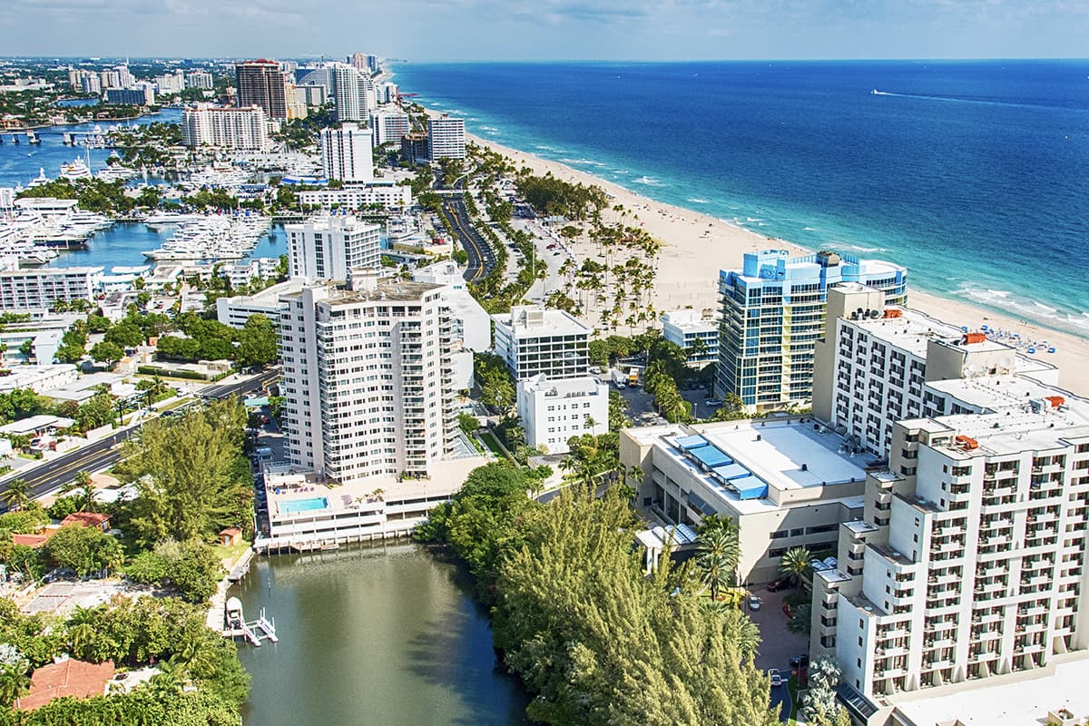 Fort Lauderdale Florida beachfront. WM is proud to bring dumpster rental services to the Ft. Lauderdale area.