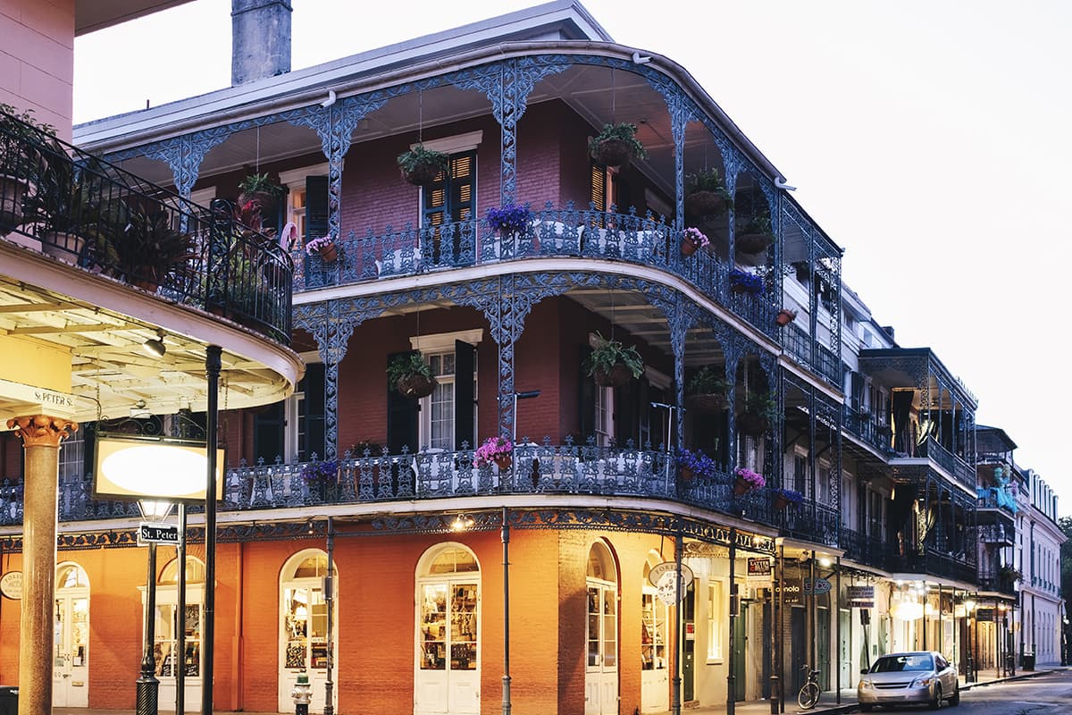 The French Quarter in New Orleans. WM offers garbage and trash services in New Orleans, LA