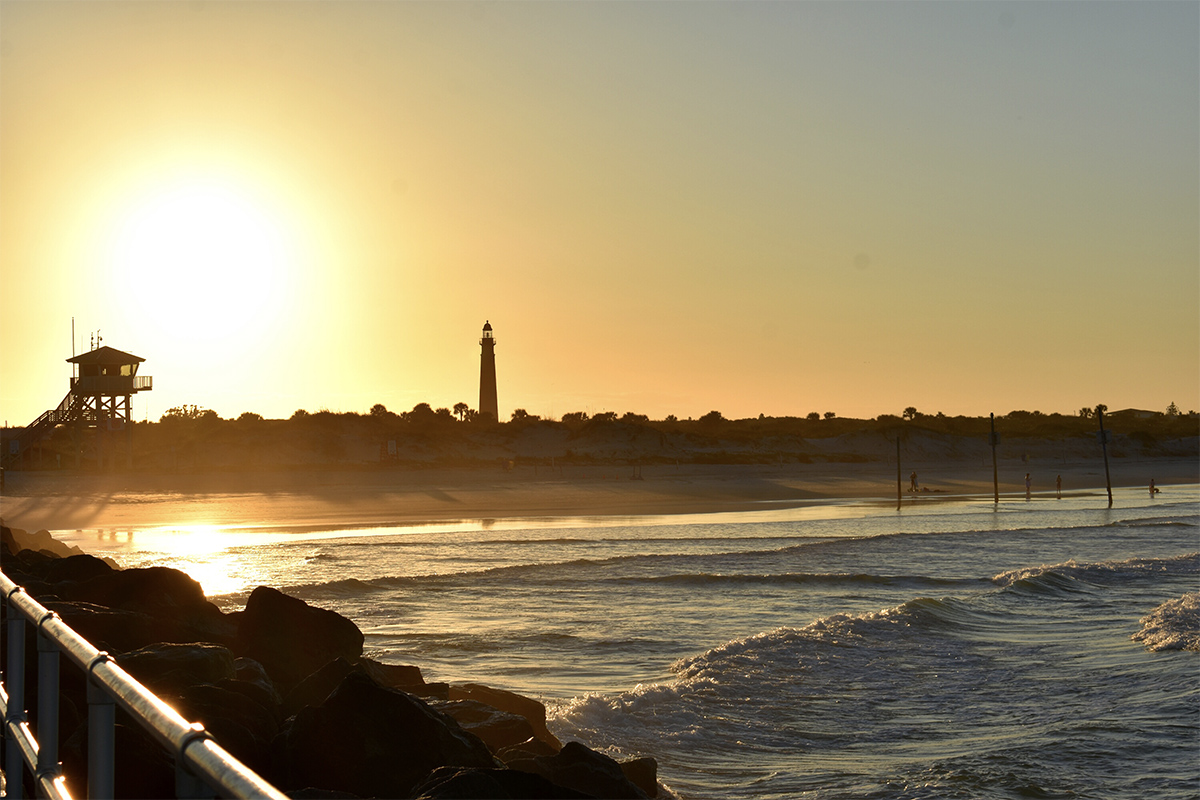 Sunset view of Ormond Beach, Florida
