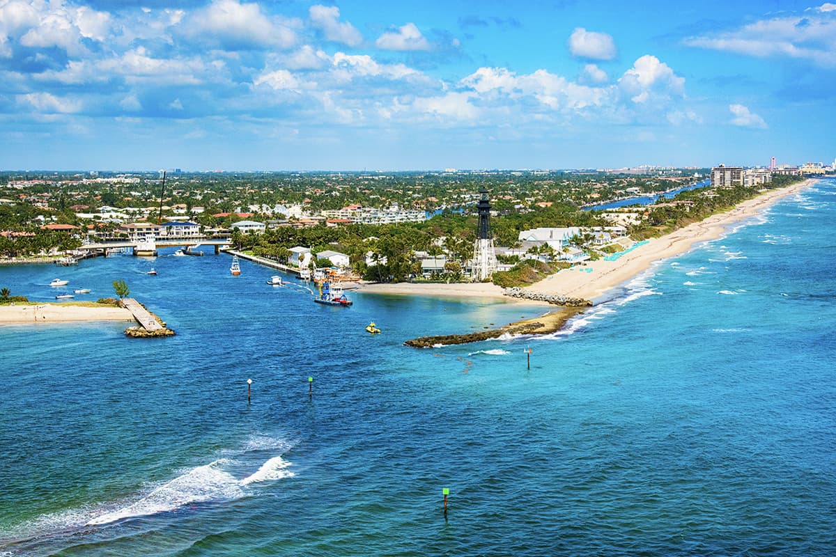Waterfront view of Pompano Beach, Florida