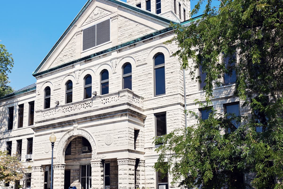 Historic building in Taylorville, Illinois. WM offers garbage and trash services in Taylorville, IL