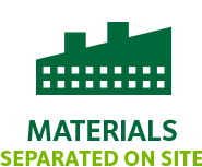 Materials Separated On Site